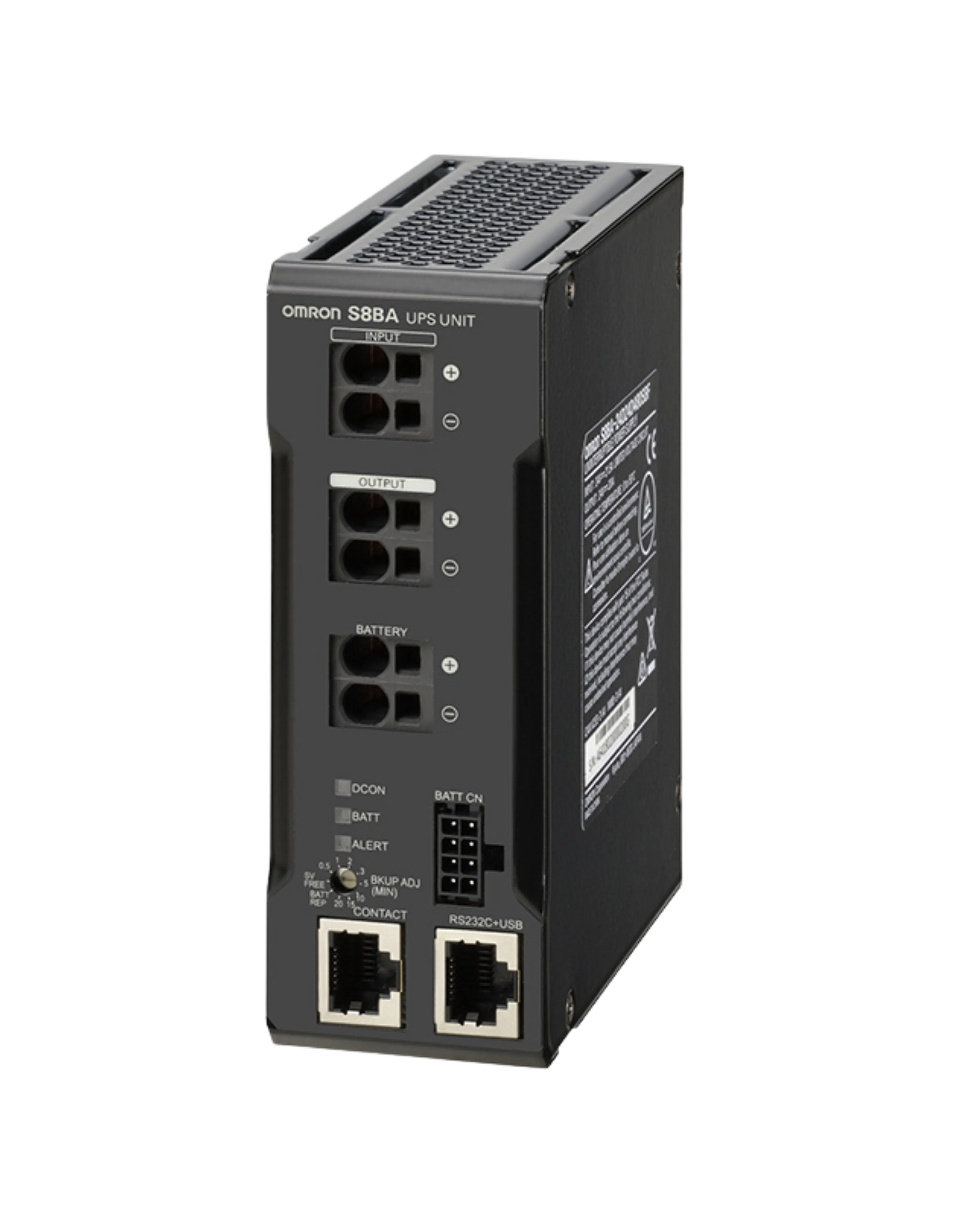 Omron S8BA-24D24D480SBF DIN Rail UPS, 480W — Omron Power Supply